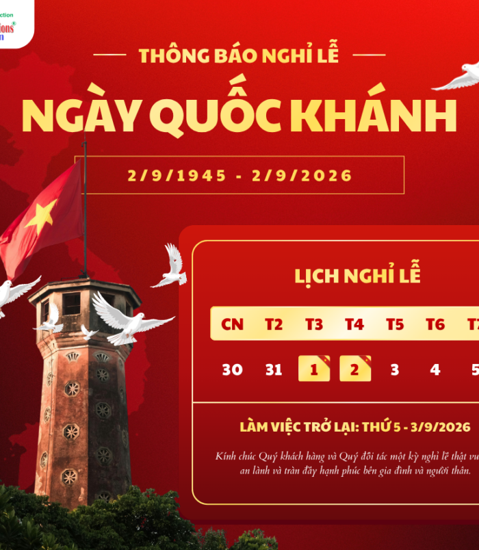 Thông báo nghỉ lễ Quốc Khánh 2/9/2026 - partvietnam